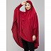 Stretchable Jersey prayer hijab smoking at sleeves - Maroon